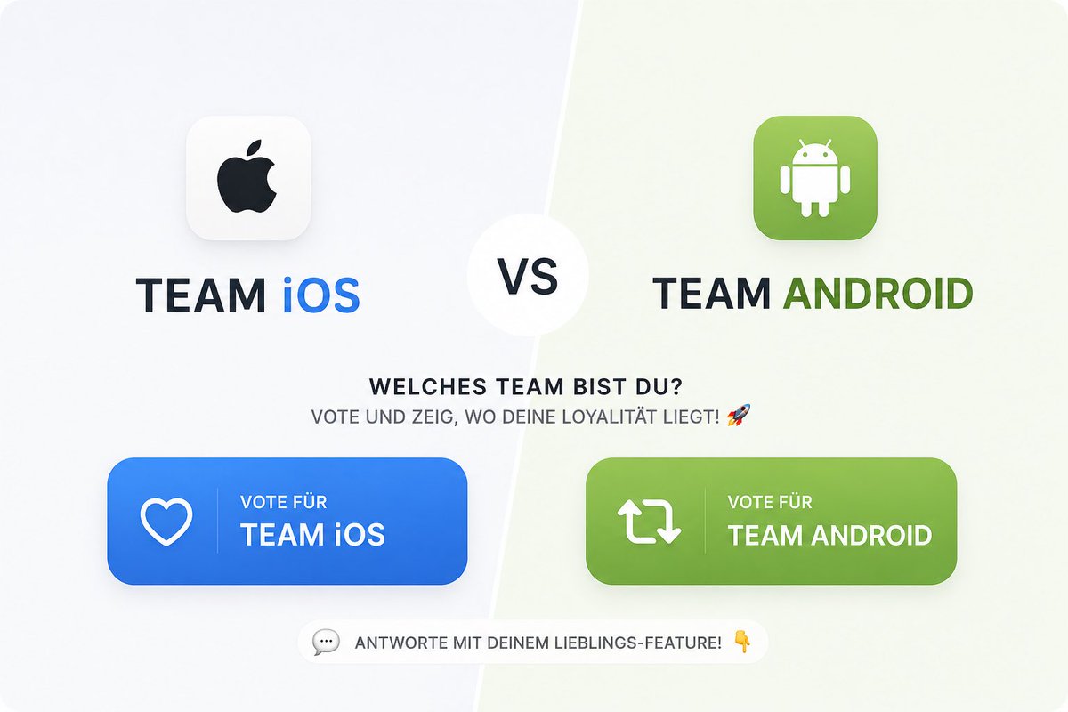 SchallerDomenic's tweet image. Seid ihr Team #iOS oder Team #Android ?