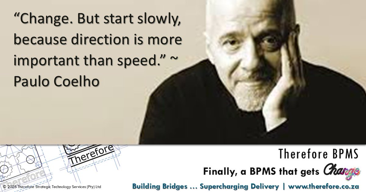 ThereforeSTS's tweet image. Change doesn’t have to be chaotic, as long as you can shift direction with ease 🔄

With Therefore BPMS, your process flows can be reconfigured quickly as your business evolves.

Finally… a BPMS that actually understands change ✅
#Change #BPMS #Therefore #PauloCoelho