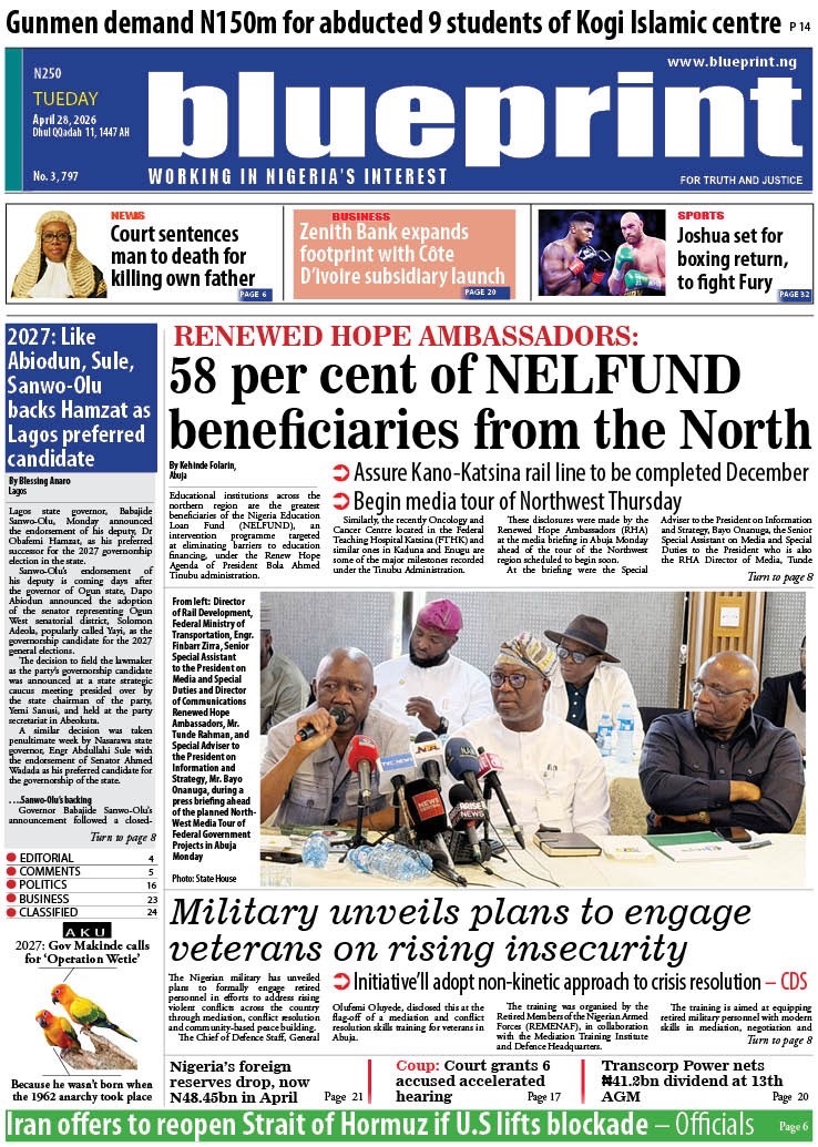 Blueprint_ng's tweet image. #Newspaper front page stories you don’t want to miss today.

From politics to business, security to national headlines, it’s all making waves right now.

Get the full breakdown, deeper insights, and complete reports.

Read the full copy at blueprint.ng