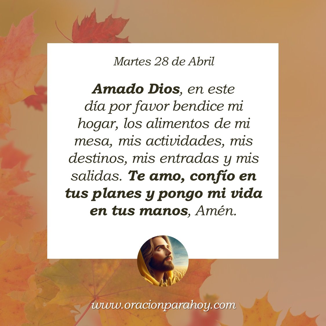 OracionParaHoy's tweet photo. Oración para hoy 28 de abril: https://t.co/UuT4s2kn9T ✨ https://t.co/fPVa4aSNPD
