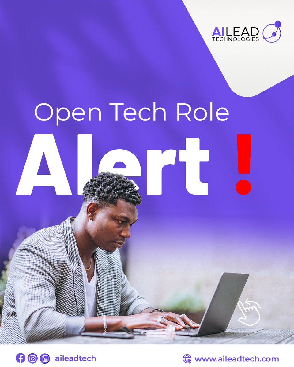 aileadtech's tweet photo. Tag someone who needs a tech job right now.

#aileadtech #TechSkills #jobsearch #techjob https://t.co/PxMrS5GWtx