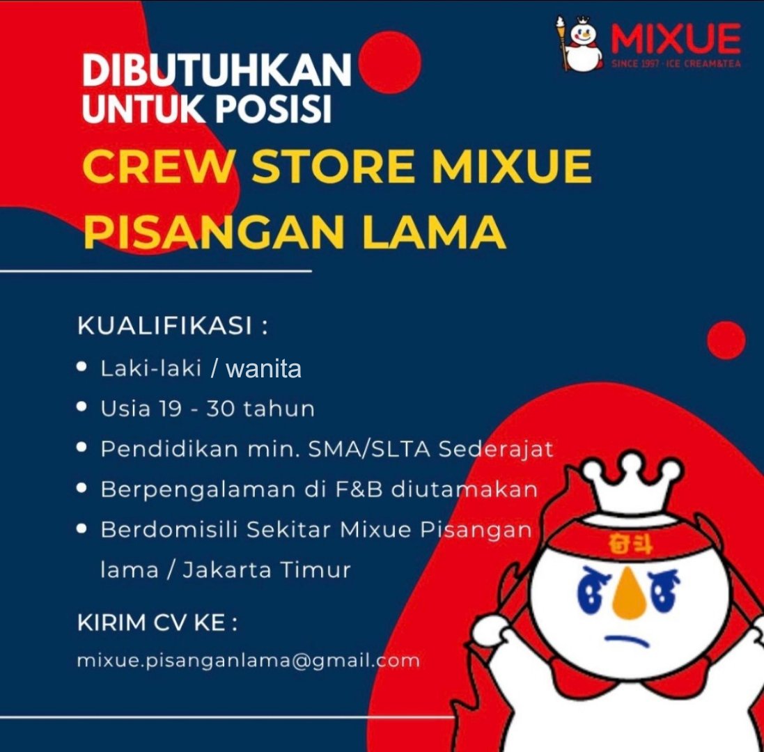 hellupanda's tweet photo. Masih butuh 2 orang, ayo masih ada loker jakarta timur #infoloker #lokerjakarta #loker #infolokerjakarta #jakarta #jakartatimur https://t.co/qHGEcmRx4B