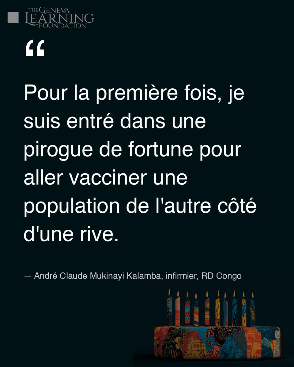 DigitalScholarX's tweet photo. Quel est l'impact d'une décennie d'apprentissage entre pairs? Traverser une rivière en pirogue de fortune pour vacciner une communauté hostile

André Claude Mukinayi Kalamba, infirmier, ministère de la Santé, Ville de Kalemie dans le Tanganyika, République démocratique du Congo
«Une chose qui m’a marqué, c’est pour la première fois entrer dans une pirogue de fortune pour aller vacciner une population cible de l’autre côté d’une rive ! La Fondation m’a aidé à être courageux pour aller aider les autres. Les résultats étaient que cette population d’ailleurs, qui était hostile à la vaccination, a été vaccinée sans problème.»

La Fondation Apprendre Genève fête ses dix ans.

Depuis 2016, nous rassemblons des professionnels de la santé pour apprendre les uns des autres.

Nous les appelons les Scholars TGLF.

Ils et elles travaillent dans des centres de santé, des districts et des communautés en Afrique, en Asie, en Amérique latine et en Europe.

Pour marquer cet anniversaire, nous leur avons posé une question simple.

Dites-nous comment votre participation vous a changé, vous et les personnes que vous servez.

Leurs réponses nous sont parvenues dans leurs propres mots.

Ceci est une voix parmi beaucoup d'autres.

Nous les partageons une à la fois.