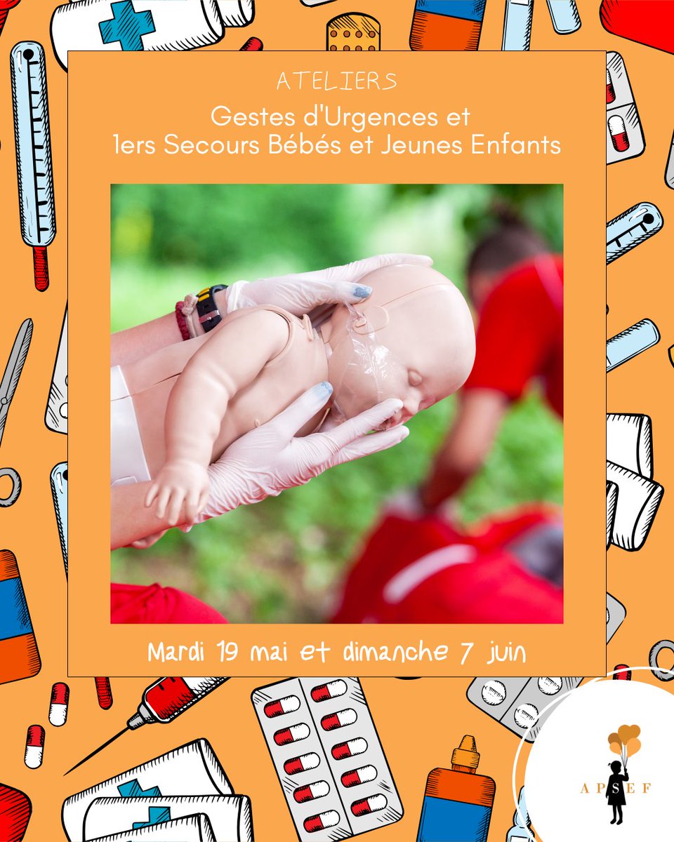 _apsef's tweet photo. Étouffement, brûlure, arrêt cardiaque... Sauriez-vous quoi faire pour votre enfant ?
Nos ateliers #1ersSecours #Bébés &amp; Jeunes #Enfants reviennent les 📅 19 mai &amp; 7 juin à #Courbevoie
Places limitées, réservez à l'avance !
👉 https://t.co/rW2KpiycKr
#parentalité #famille https://t.co/D4PMvChj5F