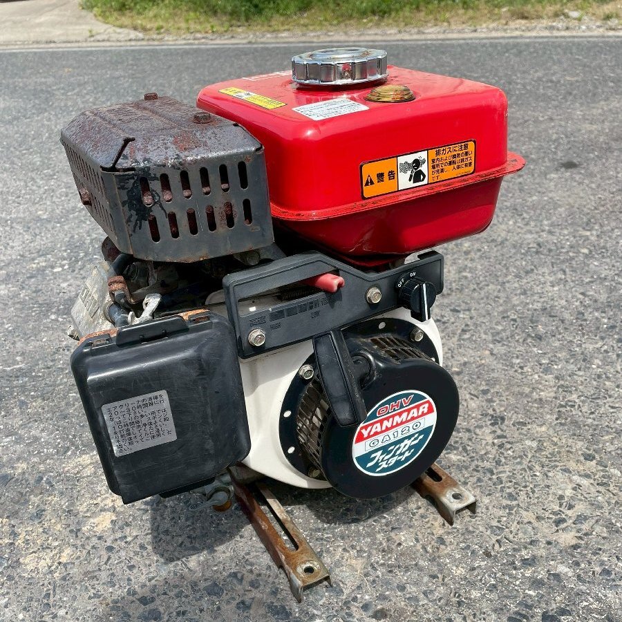 ヤンマー　ガソリンエンジン GA120 4サイクルフィンガースタート　OHV　 発動機 エンジン 動力 Yahoo!オークション - ヤンマー GA120 ガソリンエンジン 動作OK 最大4