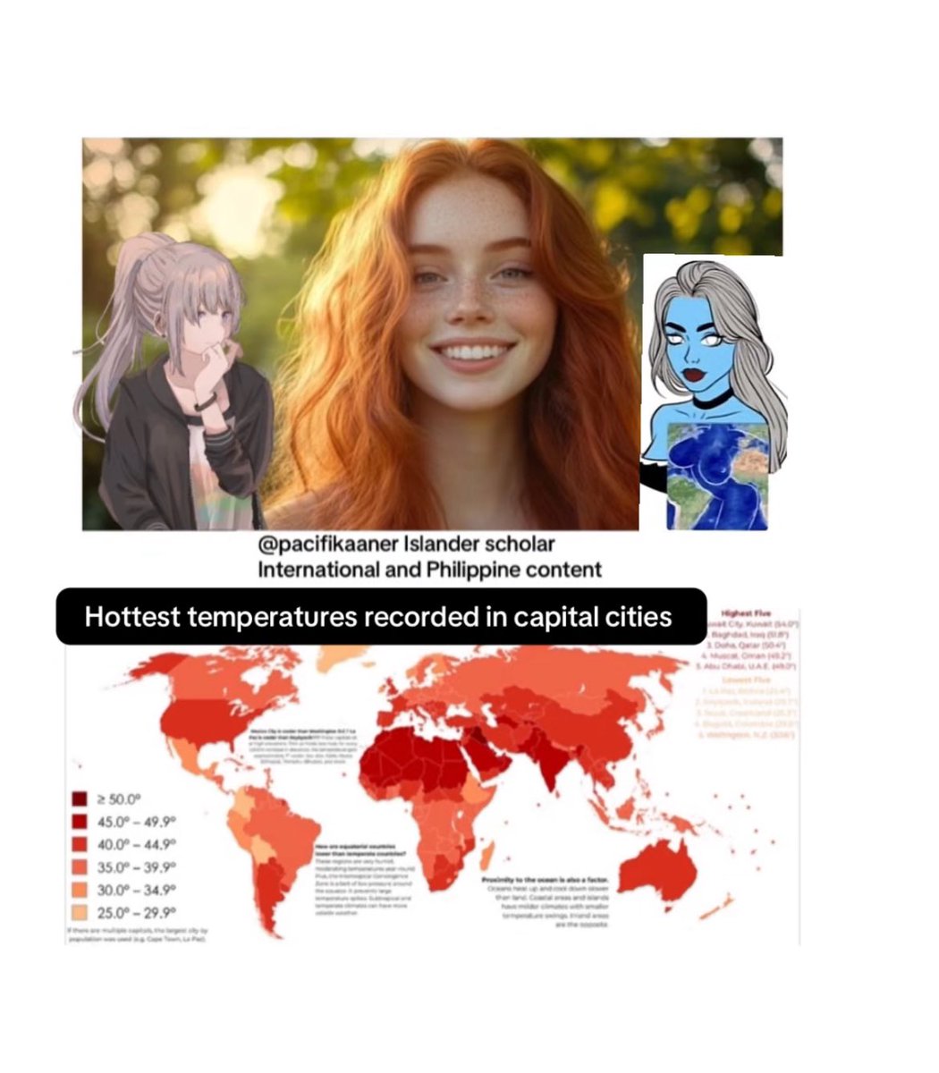 pacifikaaner's tweet image. Hottest temperatures recorded in capital cities #geography #map #maps #mapper #mapping #cartography #fact #facts #interestingfacts #interesting #fyp #meme #memes #dankmemes #dailymemes
