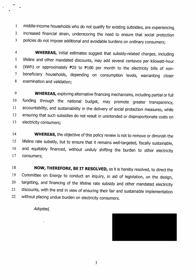 AQUINO: GOV’T, NOT CONSUMERS, MUST FUND ELECTRICITY SUBSIDIES

READ: Senator Bam Aquino is pushing for electricity subsidies and discounts to be funded through the national budget instead of being passed on to consumers.

Amid widespread complaints of bill shock, Aquino filed a