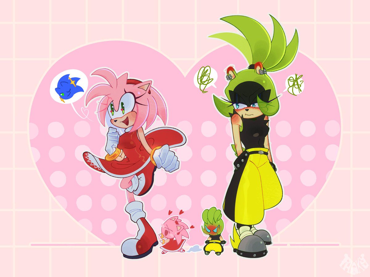 AuroraAshpyre's tweet photo. Crucify me if you must, but I'd sell my soul for #SurgAmy to be canon! (art by @/phakuuu) #amyrose #surgethetenrec https://t.co/D9wwa6WWb5