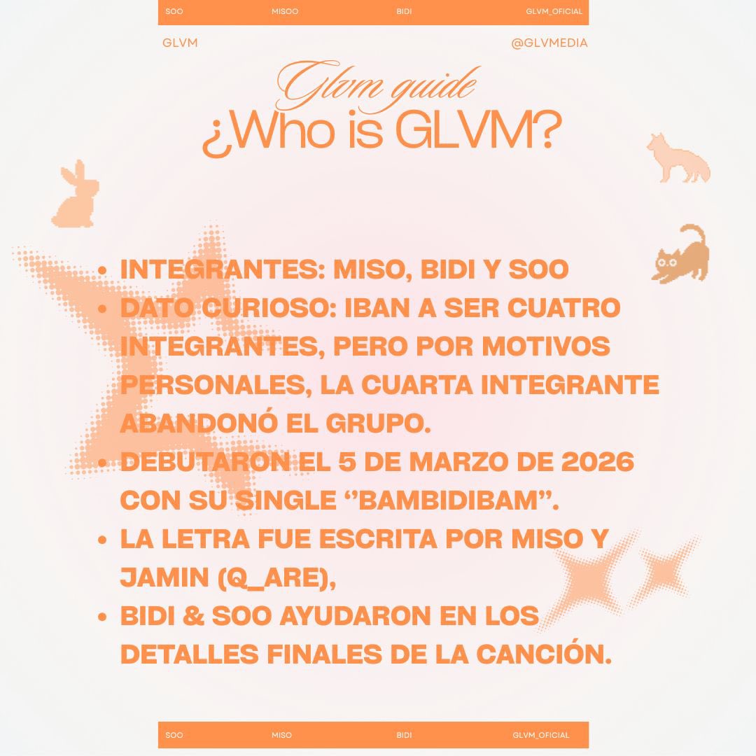 glvmedia's tweet photo. ⊹˚. ♡.𖥔 ݁ ˖ Curiosidades y datos generales sobre GLVM ✨
#GLVM #GLVMEDIA https://t.co/rnANW0PsTK