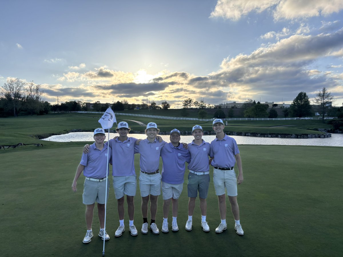 springs_golf's tweet photo. Cats Win! Proud of these boys! Cats win the quad today, defeating Park Hill South by 6 strokes, Park Hill by 20 strokes and Blue Springs South by 21 strokes! Dom Matthies is your medalist at an even par 72! while Parker Boswell had a PR, at 79, Memphis 80 &amp; Titus 83 (PR)! https://t.co/gvO3U9TzEm