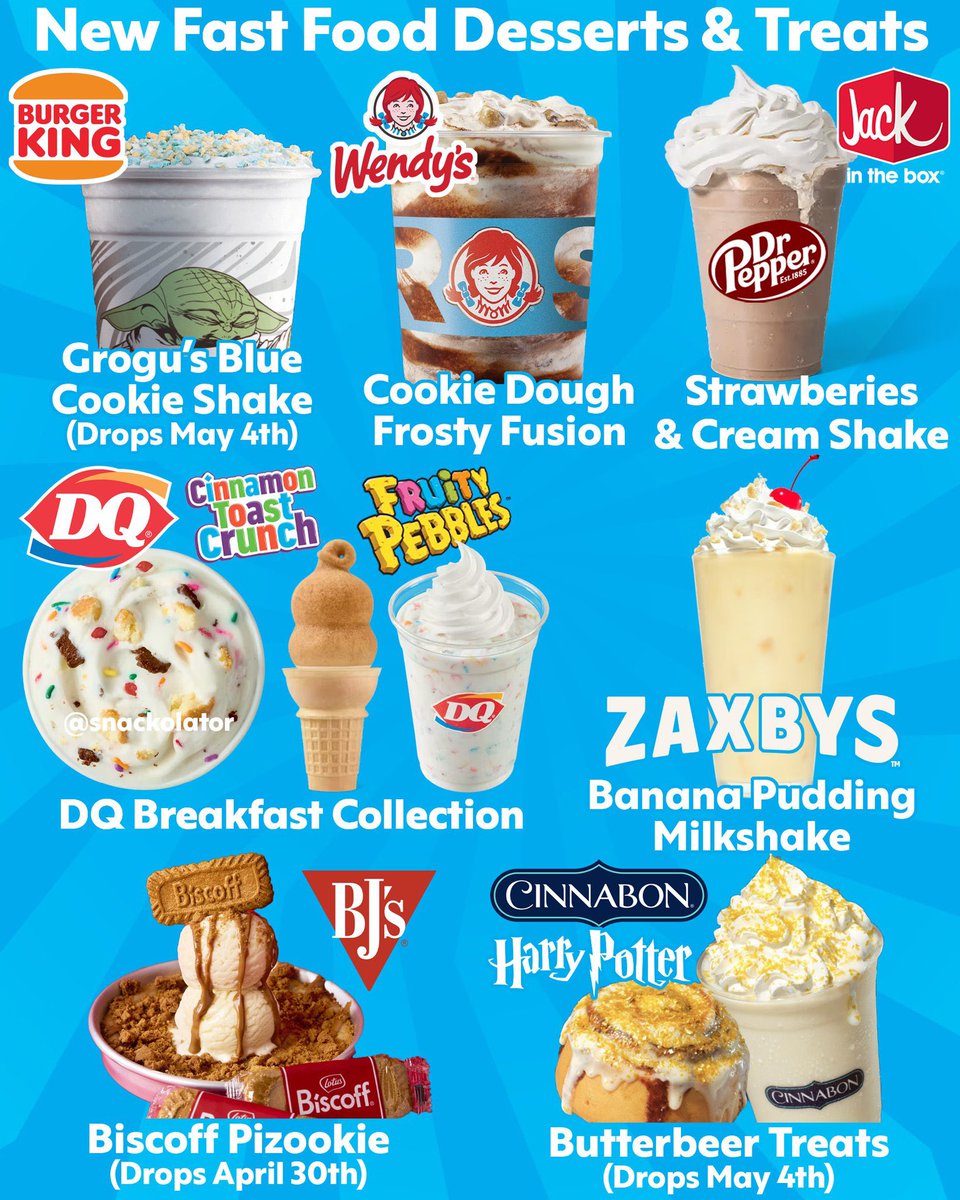 virgilthebig's tweet image. New Fast Food Desserts &amp;amp; Treats