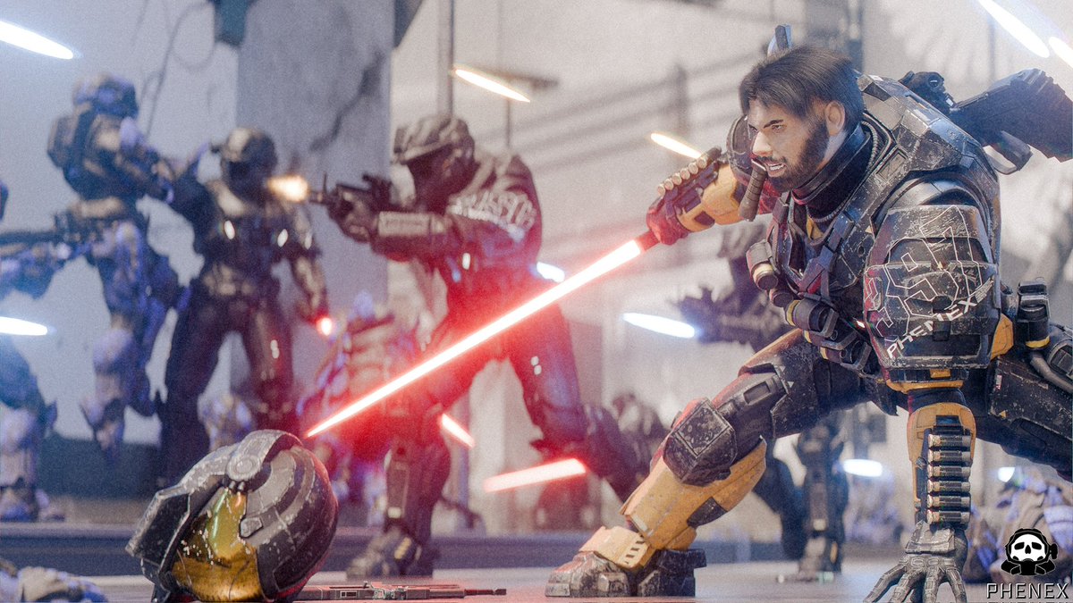 PhenexSFM2's tweet image. “Shock to The Swarm.”
——————
Made in Blender 5.0.1, Rendered with Cycles and composited with Artum &amp;amp; Adobe Photoshop.
——————
#Halo #HaloInfinite #HaloArt #HaloSpotlight #Blender3d #blenderart #art #b3d