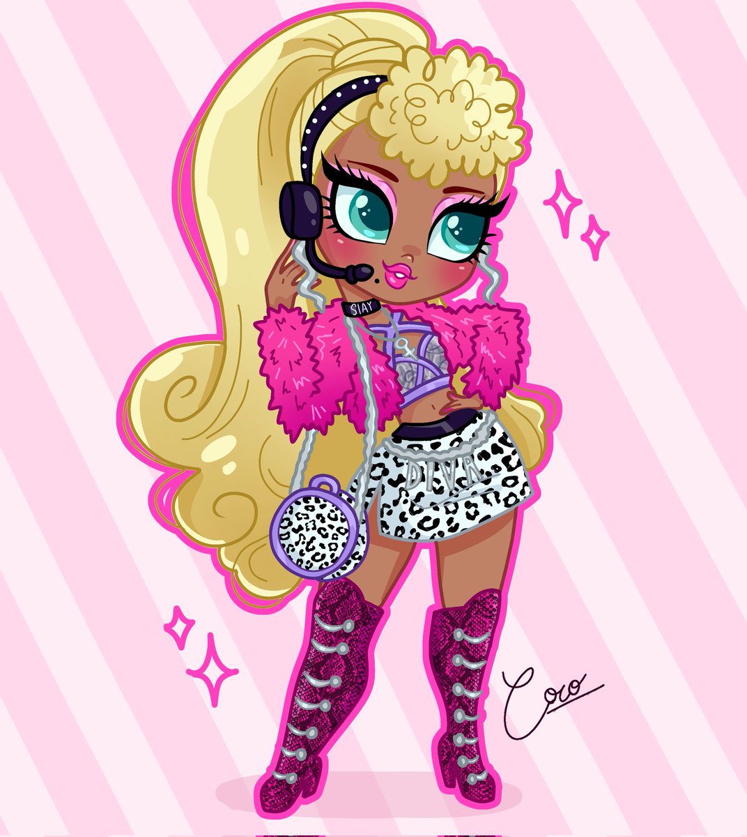 sugaarcoat1's tweet image. Lol surprise chibi Lady Diva fanart! 💕✨ #lolsurprise