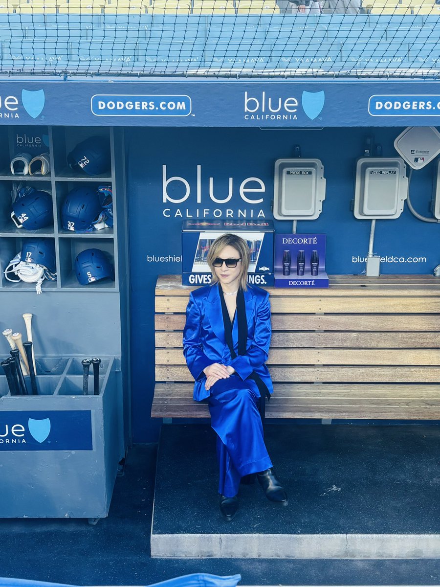 Dodgers #ドジャース 世界的アーティストの #YOSHIKI さんが本日の