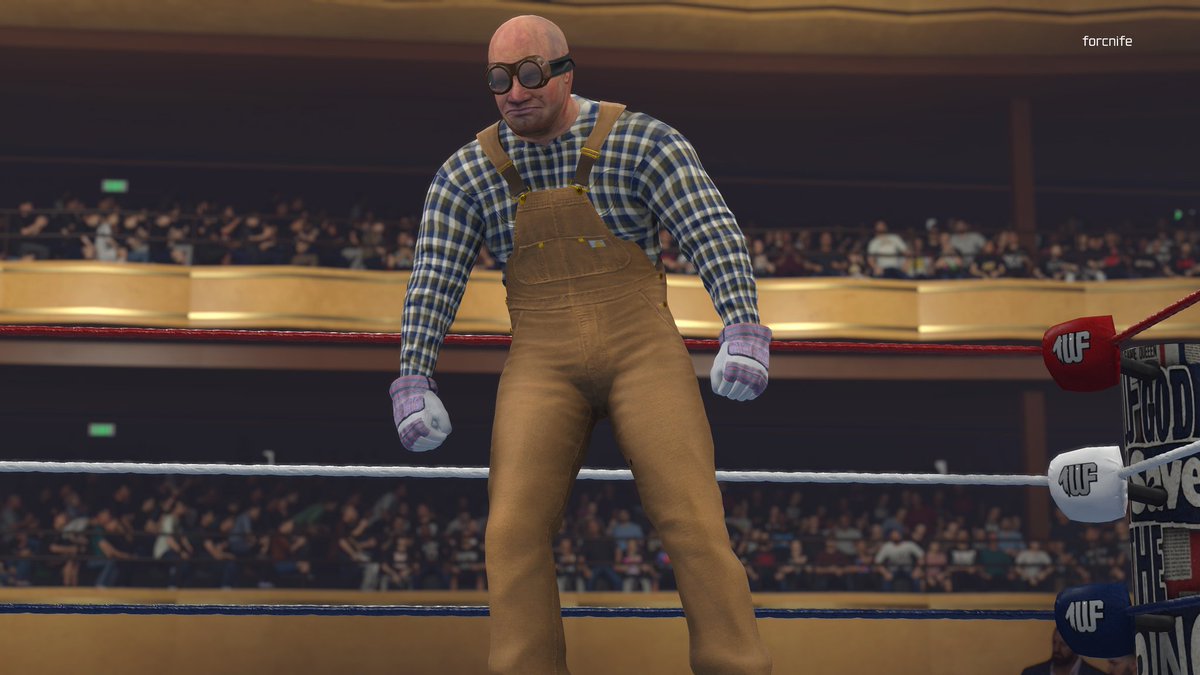 wwe2k20creation's tweet photo. Cereal man vs Early Morning Guy Steel! Let's get it! https://t.co/kr1jtgSymw