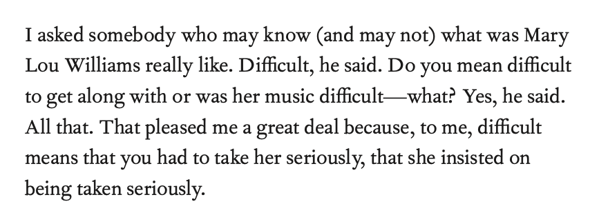 namwalien's tweet photo. And maybe my favorite quote from Morrison about difficulty, from the opening remarks to a ribbon cutting for a center being named the black jazz pianist Mary Lou Williams: /8 https://t.co/mapIw4BxXa