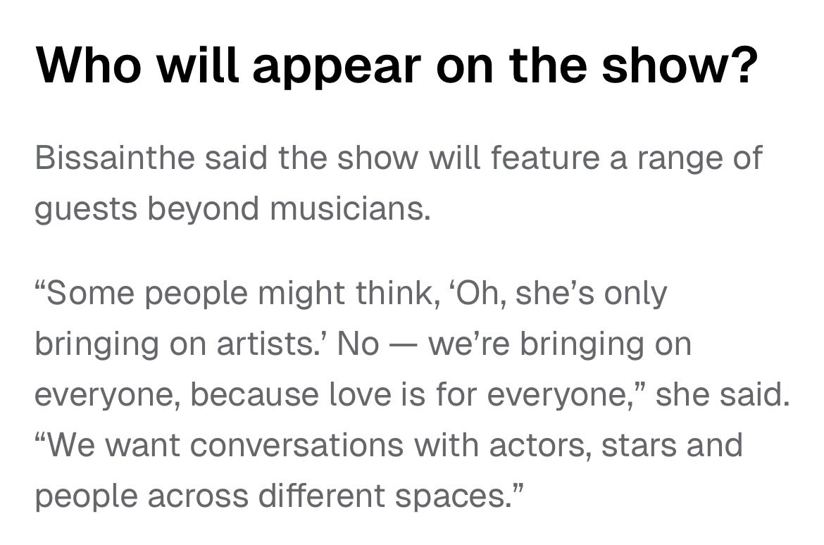 we got some deets on what Love, Songs will look like; guests can be musicians, actors, artists, etc. It can be anyone💕 💕