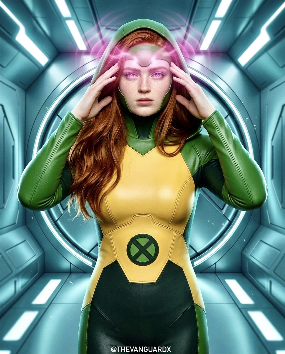 THEVANGUARDX_'s tweet image. JEAN GREY — SADIE SINK ❌🕊️

Scott is gone.

Enter: Project Widow.

The mourning hood isn’t just a look—it’s a declaration.
Jean Grey now stands as the emotional and spiritual anchor of the team.

#TheVanguardX #XMen #SadieSink #Marvel @SadieSink