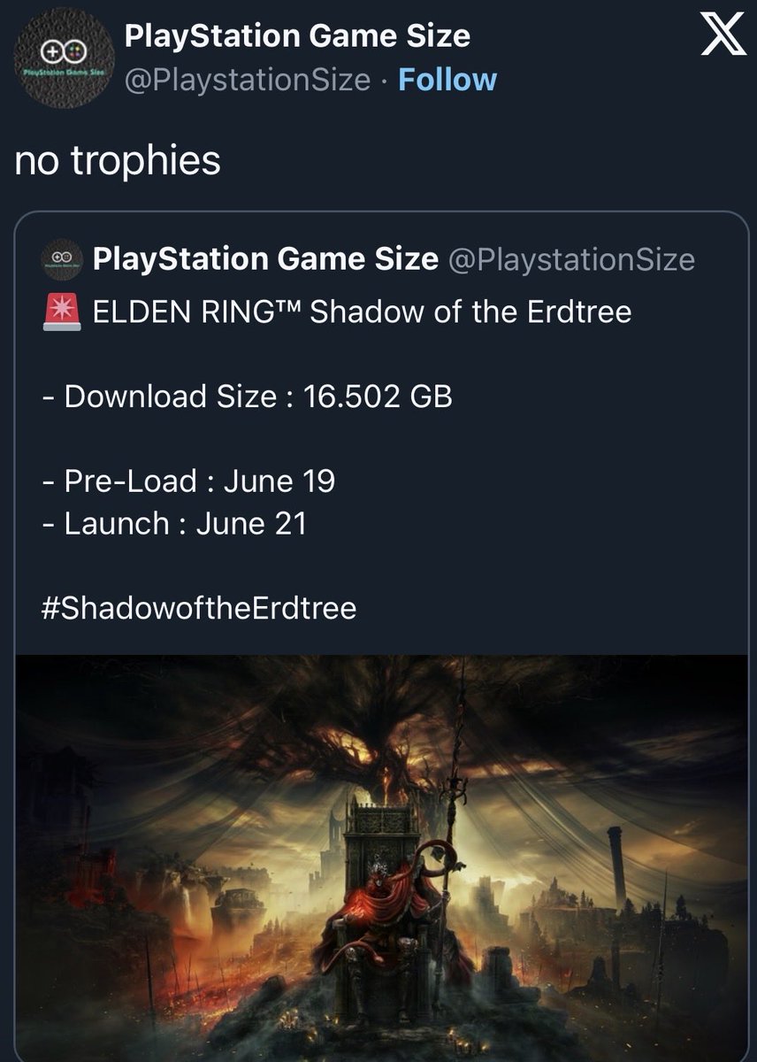 Remember when fromsoft dropped a massive, semi Elden ring sequel DLC and trophy hunters had a meltdown because it had no trophies?

These people play games for checklists, not for the experience.