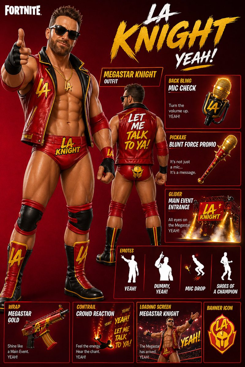 rmunson1286's tweet photo. This one would be purchased w the quickness 💯 @RealLAKnight @Fortnite @WWE #letmetalktoya #fortnite #wwe  #fortnitewwe #laknight #fortniteconcepts @FortniteStatus https://t.co/1OJ5Xvk4Tj