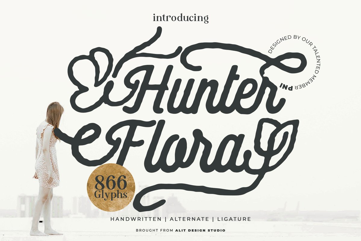 alitdesign's tweet image. Hunter Flora Typeface - A Botanical Handwritten Script
a touch of organic nature and playful charm to your projects, Hunter Flora is the perfect balance between casual elegance and creative versatility.

Link Download :
creativemarket.com/alitdesign/292…

#font #typeface #design