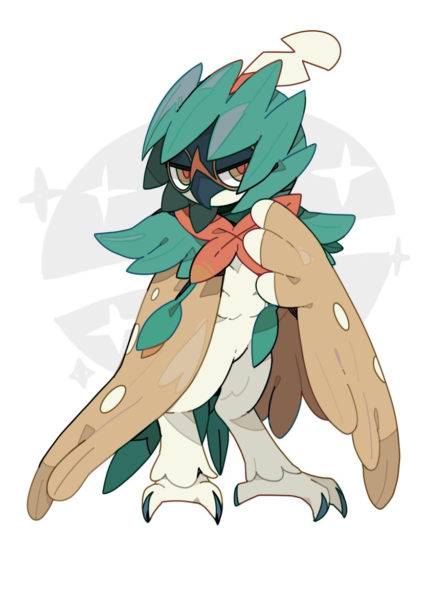 affffz1's tweet photo. 世界上最可爱的树枭！
我永远喜欢着你……🐦
#Decidueye
#ジュナイパー
#狙射树枭 https://t.co/PjDb5siZTo