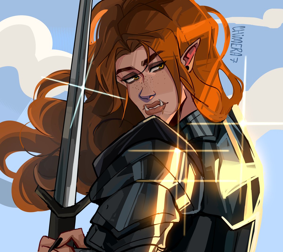 Fox7Chimera's tweet image. Well, yeah! I really wanted this.
#Oc #Fantasy #Knight