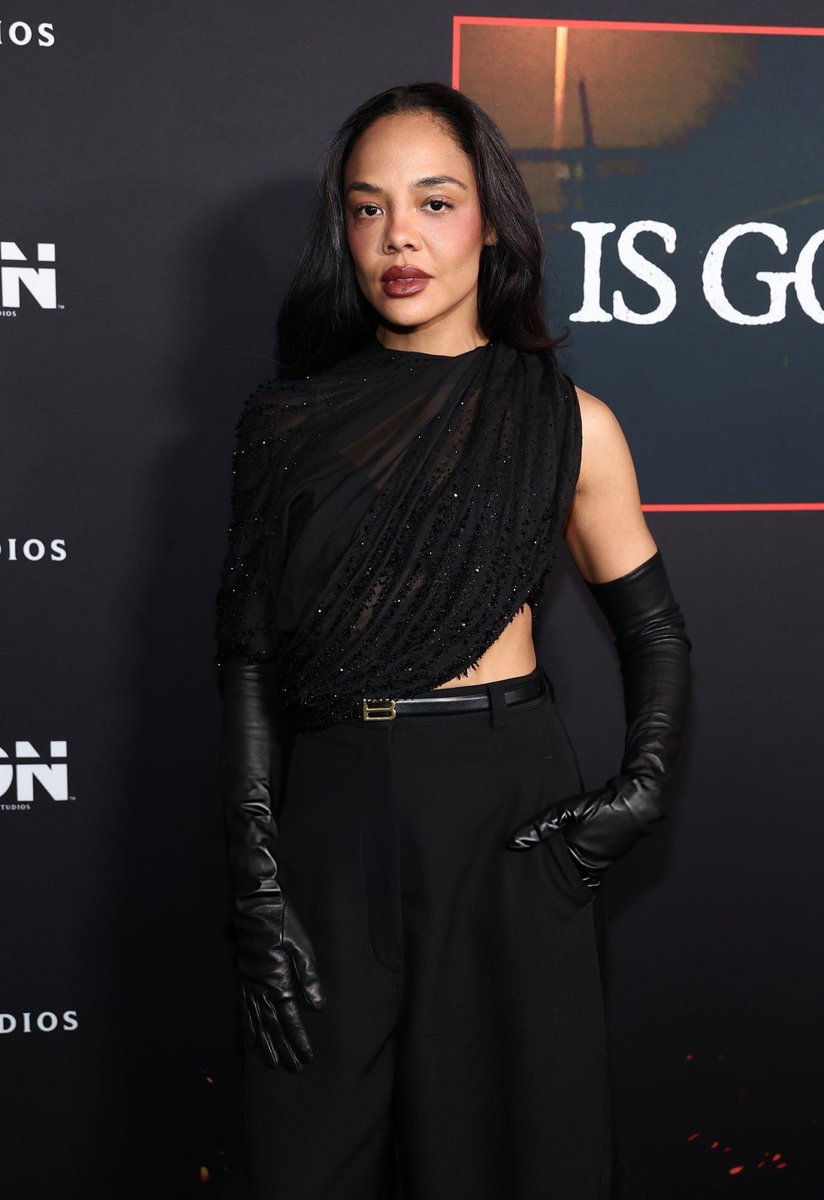 tessa thompson at the premiere of "is god is"