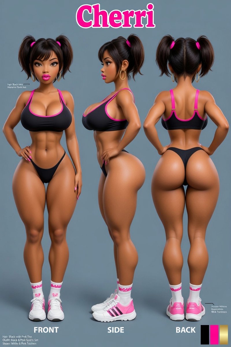 MDetector5's tweet photo. Speaking of Grok, I had it put together a ref sheet for her, using my exact specifications. Nothing wrong with that, but someone's gonna say something, like they always do...

Anyways, she's a cute Asian bimbo that stays in shape. She even learned basic Spanish in the off chance someone mistakes her for a big booty Latina 🙂