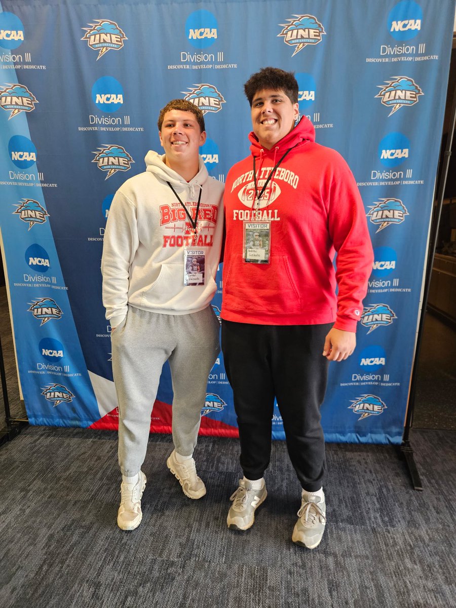 DrewCustodio79's tweet photo. Thank you to @UNEfootball for an awesome Junior Day!!! 
Thank you to @CoachLichten for hosting an amazing event and to @TyLeblond for the invite. Can’t wait to make it back up for Camp❗️❗️❗️ https://t.co/oho2coZjoj
