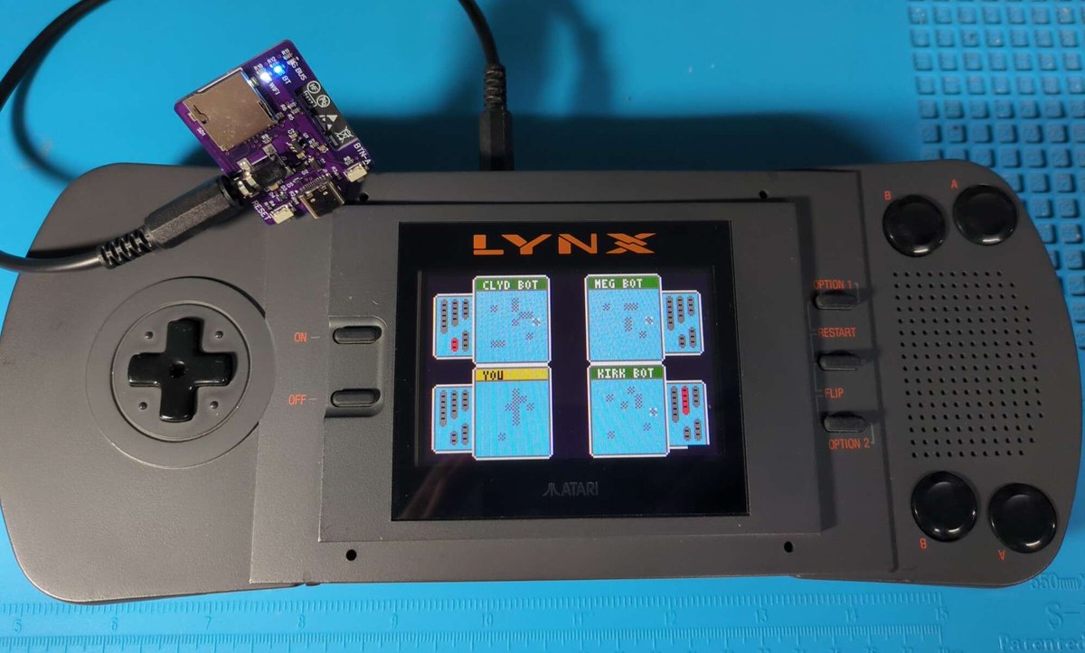 #FujiNet is a WiFi Adapter for a growing num of #retrocomputing and #retrogaming platforms.

Here is an #AtariLynx playing Battleship over the Internet. :)

(yes, it crosses platforms)