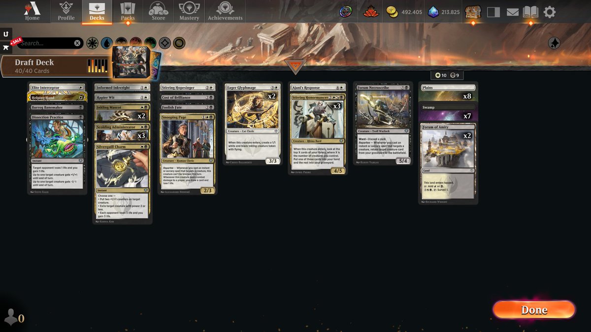 Giusepp68746450's tweet photo. 7 - 0 in Premier Draft  Secrets of Strixhaven with orzhov (scolding admnistrator is really a broken card) @fireshoes https://t.co/sc74N3FdL6