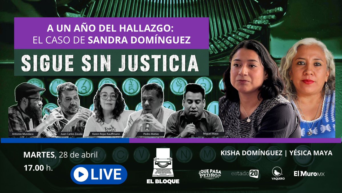 #ELBLOQUE | 📹🎯
A un año del hallazgo: el caso de #SandraDomínguez sigue sin #justicia 📌

A un año de que el cuerpo de la activista fuera localizado en una fosa clandestina en Santiago Sochiapan #Veracruz, su caso permanece abierto, atravesado por tensiones entre la versión