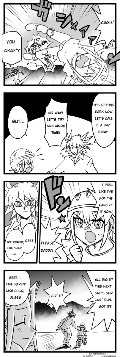 英訳させて頂きます
English Translation

"Like parent, like child"  

O/G: @/hijiritukasa 先生 
T/L: @Lafarlct
C/D: <a href="/SM714Prod_Ltd/">SM_714 Productions</a>
