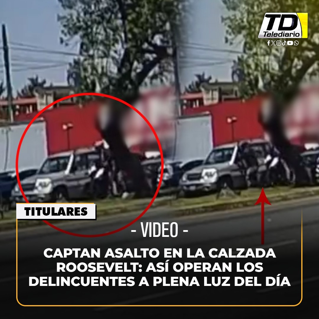 TelediarioGT's tweet image. 🔴 Captan asalto en la #calzadaRoosevelt: así operan los delincuentes a plena luz del día (#VIDEO) ➡️ bit.ly/4eKB6Bo
