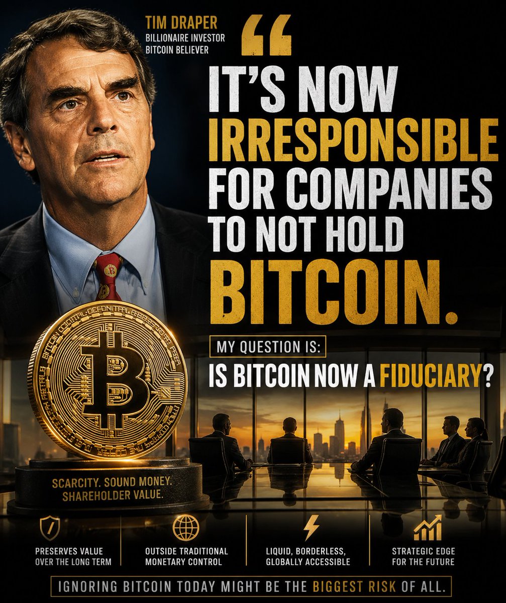 XRB_Mayor's tweet photo. What happens when fiduciary duty meets decentralized money?

#Bitcoin #CorporateFinance #TreasuryManagement #DigitalAssets #Web3 #Leadership #OrobiT #SCL #XRB #BTC https://t.co/rTTHLJhWbg