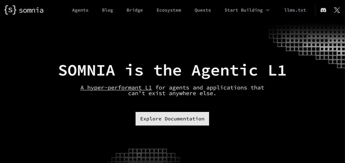 SomniaInsider's tweet image. Somnia is the Agentic L1. A hyper-performant L1 for agents and applications that can’t exist anywhere else.

Study {s}omnia: docs.somnia.network

#Somnia #SOMI @Somnia_Network
