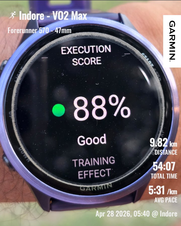 ansul_rathod's tweet image. Threshold Run 🏃‍♂️ ✨️🧡
10 min Warm up 
9x2:00@4:25/km 54 min
10 min Cool down 
#garmin #beatyesterday