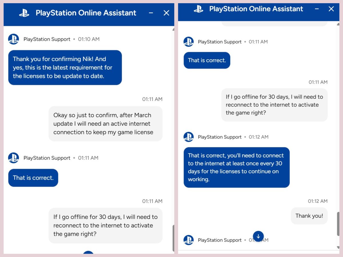 nib95_'s tweet image. SpawnWave confirms #PlayStation have pulled a Don Mattrick special with a new online check-in every 30 days, to play newly purchased digital games (though it doesn't affect physical reselling, sharing or ownership, nor have a daily check in like OG Xbox One DRM attempted).

If