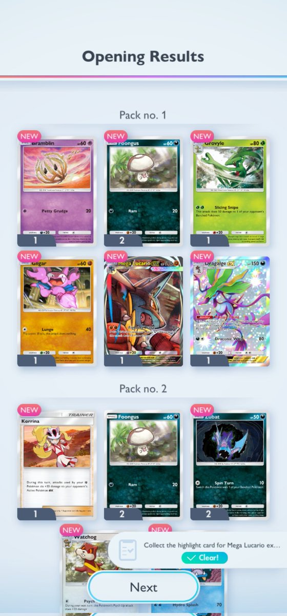 JonathanSnow88's tweet photo. First pack hype LOL and the set just dropped #pokemonpocket https://t.co/L36go79x4o