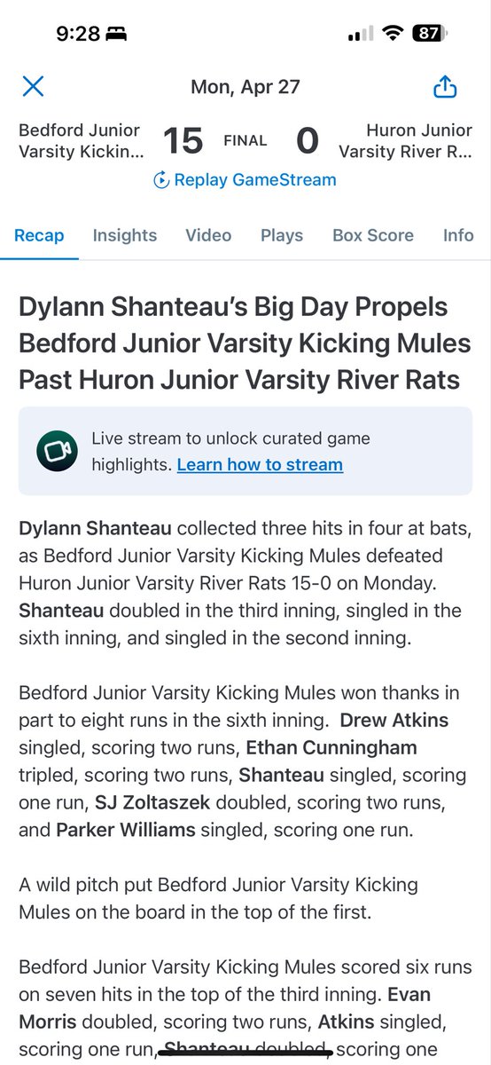 Bedford Baseball Boosters - Bedford High School tweet media