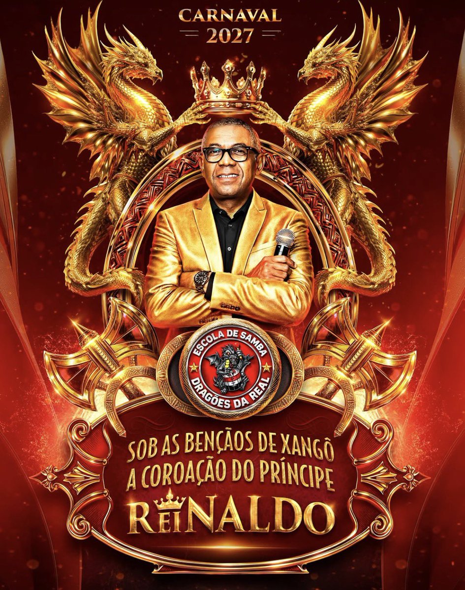 Saiu mais um enredo rumo ao #Carnaval2027!

Dragões da Real anuncia homenagem ao eterno Príncipe do Pagode: “Sob as bençãos de Xangô, a coroação do Príncipe Reinaldo” 

<a href="/dragoescarnaval/">GRCES DRAGOESDAREAL</a>