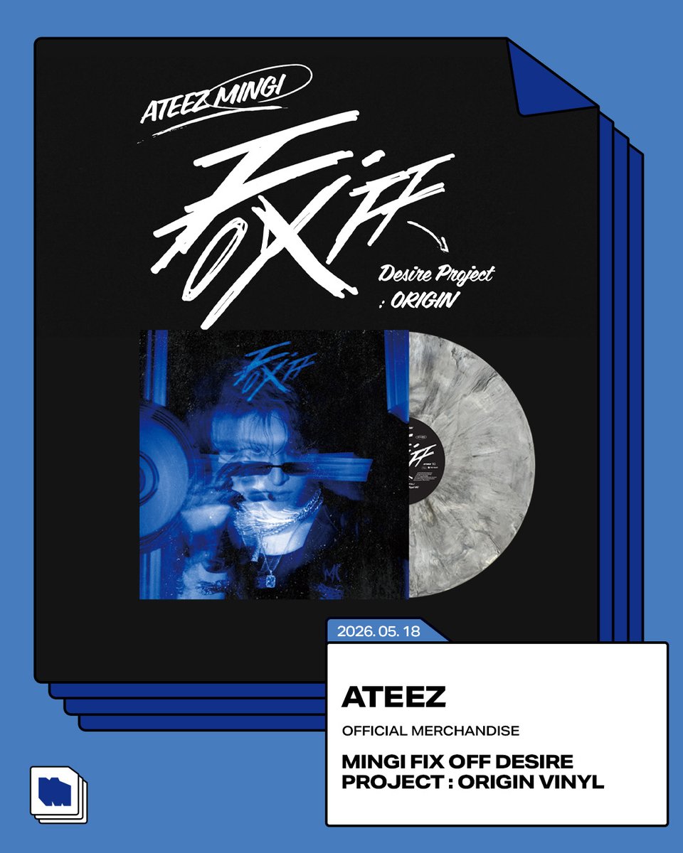 kpopmerchjapan's tweet image. 🎉先行予約受付中🎉

ATEEZ ミンギ FIX OFF Desire Project : ORIGIN (Vinyl)

📅2026年5月18日発売

ご予約はこちら👇
公式ストア：x.gd/7lLEQ

✈送料無料

#MINGI #LP #レコード