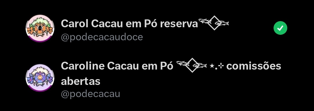 Carol Cacau em Pó reserva𓆝 ⃟𓆟 tweet media