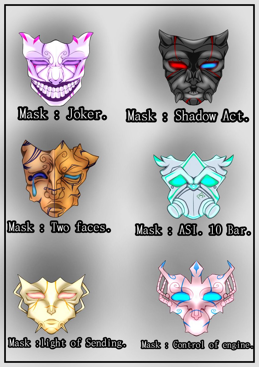 bokusalaman's tweet photo. Which mask does everyone like best? https://t.co/UiDl5bPUcI