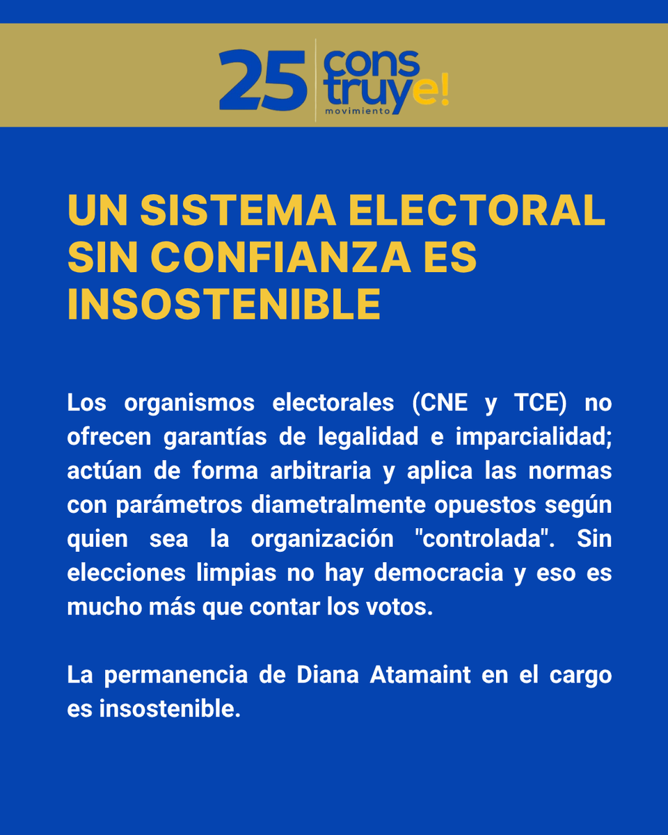 Construye_Ecu's tweet photo. Nuestra posición frente a la cancelación ilegal del Movimiento y, más importante: el futuro del país. https://t.co/8ad7O7KAzi