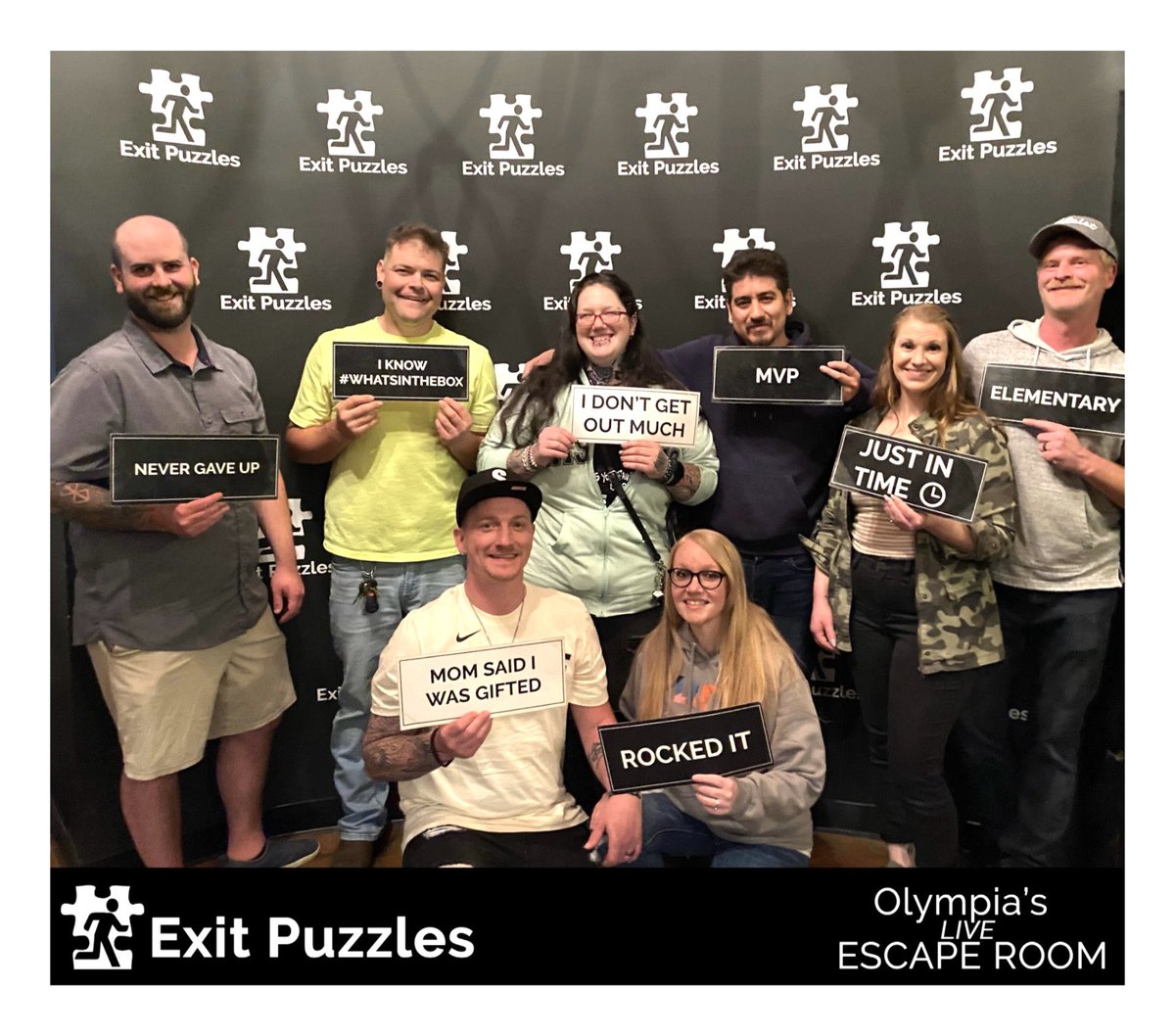ExitPuzzles's tweet image. Escaped with just 14 seconds remaining! Yikes! Fantastic teamwork everyone! Doesn’t get much closer than that 😜

ExitPuzzles.com - Olympia Escape Room 

#EscapeRoom #EscapeRooms #Olympia #WashingtonState