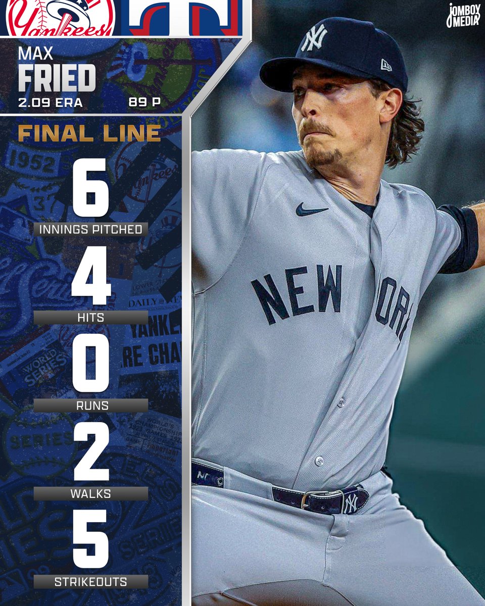 TalkinYanks's tweet photo. Max Fried has pitched 14 straight shutout innings across his last two starts and his season ERA is now down to 2.09 https://t.co/CD20HkMoiP