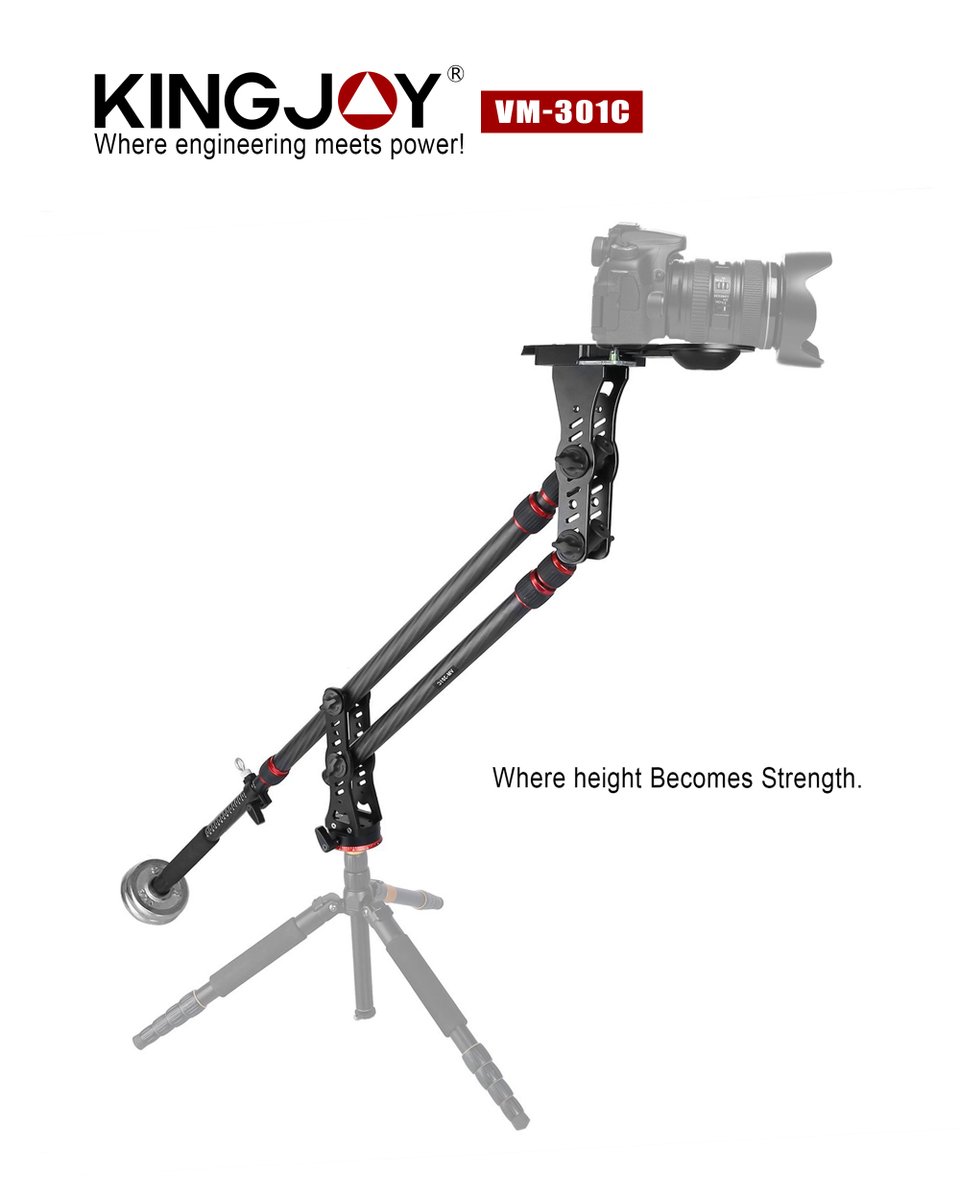KingjoyGroup's tweet image. Kingjoy VM-301C   Material: Carbon Fiber  Sections: 3  Leg Dia   (mm/in): 28/1.1  Extended (cm/in): 200/78.74  Min.H (cm/in): 20/7.87  Folded (cm/in) : 61/24.02  Weight (kg/lb) : 2.8/6.16  Leg Max.Load (kg/lb): 4.05/8.91 #kingjoygroup #tripod #boom #videogear