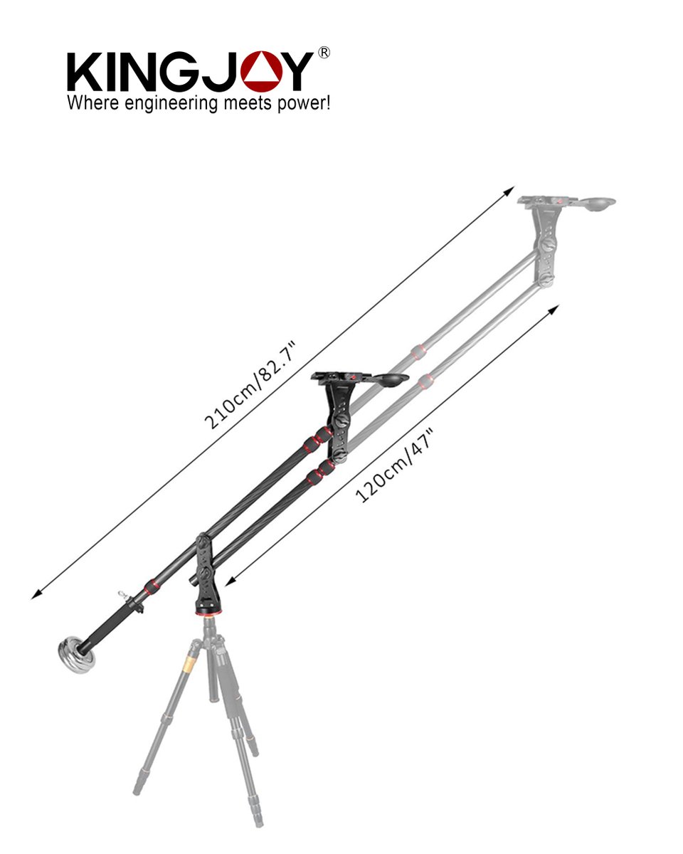 KingjoyGroup's tweet image. Kingjoy VM-301C   Material: Carbon Fiber  Sections: 3  Leg Dia   (mm/in): 28/1.1  Extended (cm/in): 200/78.74  Min.H (cm/in): 20/7.87  Folded (cm/in) : 61/24.02  Weight (kg/lb) : 2.8/6.16  Leg Max.Load (kg/lb): 4.05/8.91 #kingjoygroup #tripod #boom #videogear
